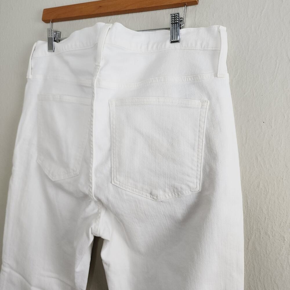 J. Crew 10" High Rise Vintage Straight White Denim Jean Perfecting Pocket 33 NWT - Picture 8 of 8